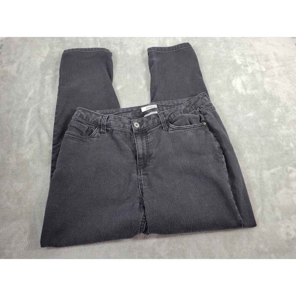 Catherines 0XWT Plus High Rise Skinny Jegging Jeans Black Elastic Waist SKI25E